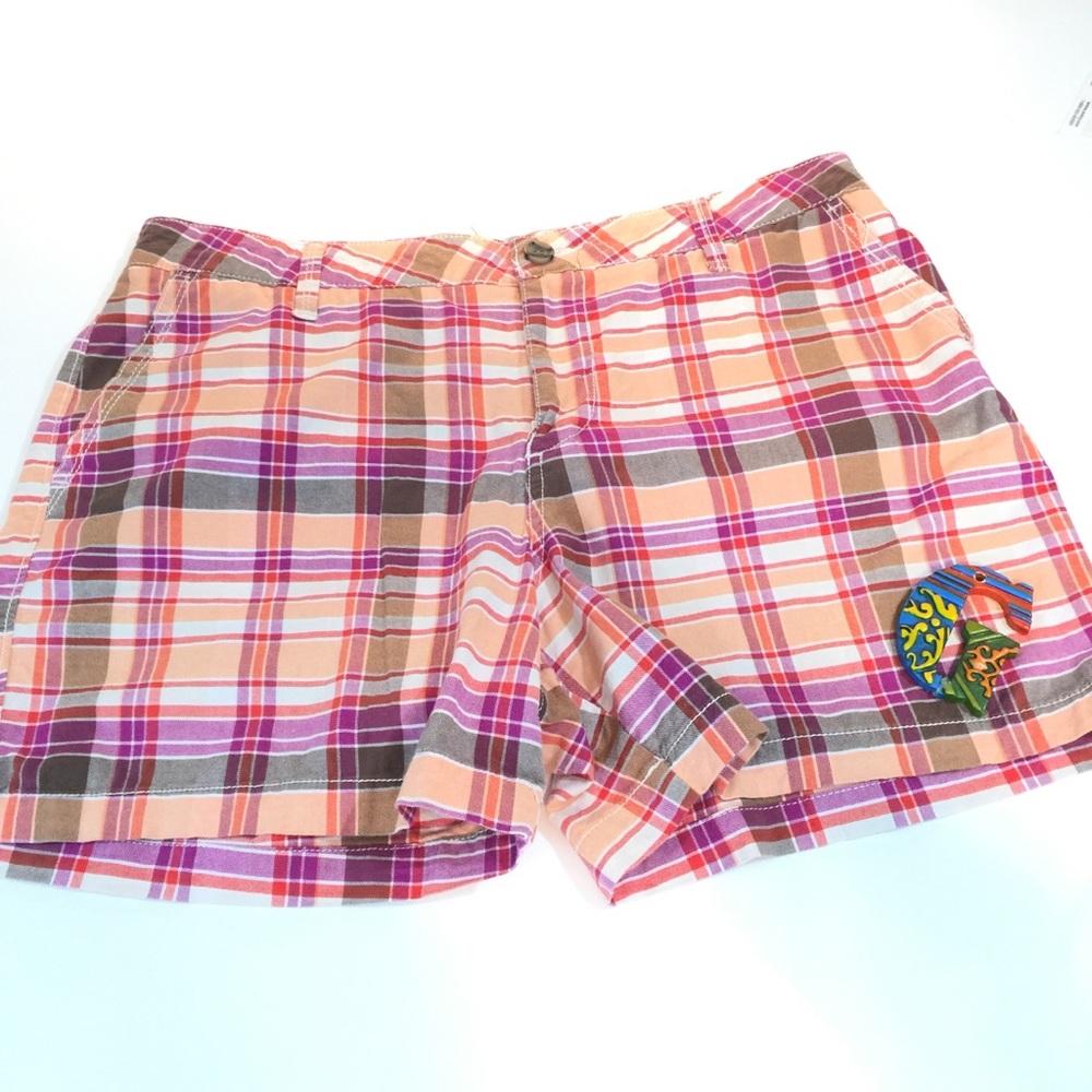Sonoma Orange Plaid Shorts Size 12
